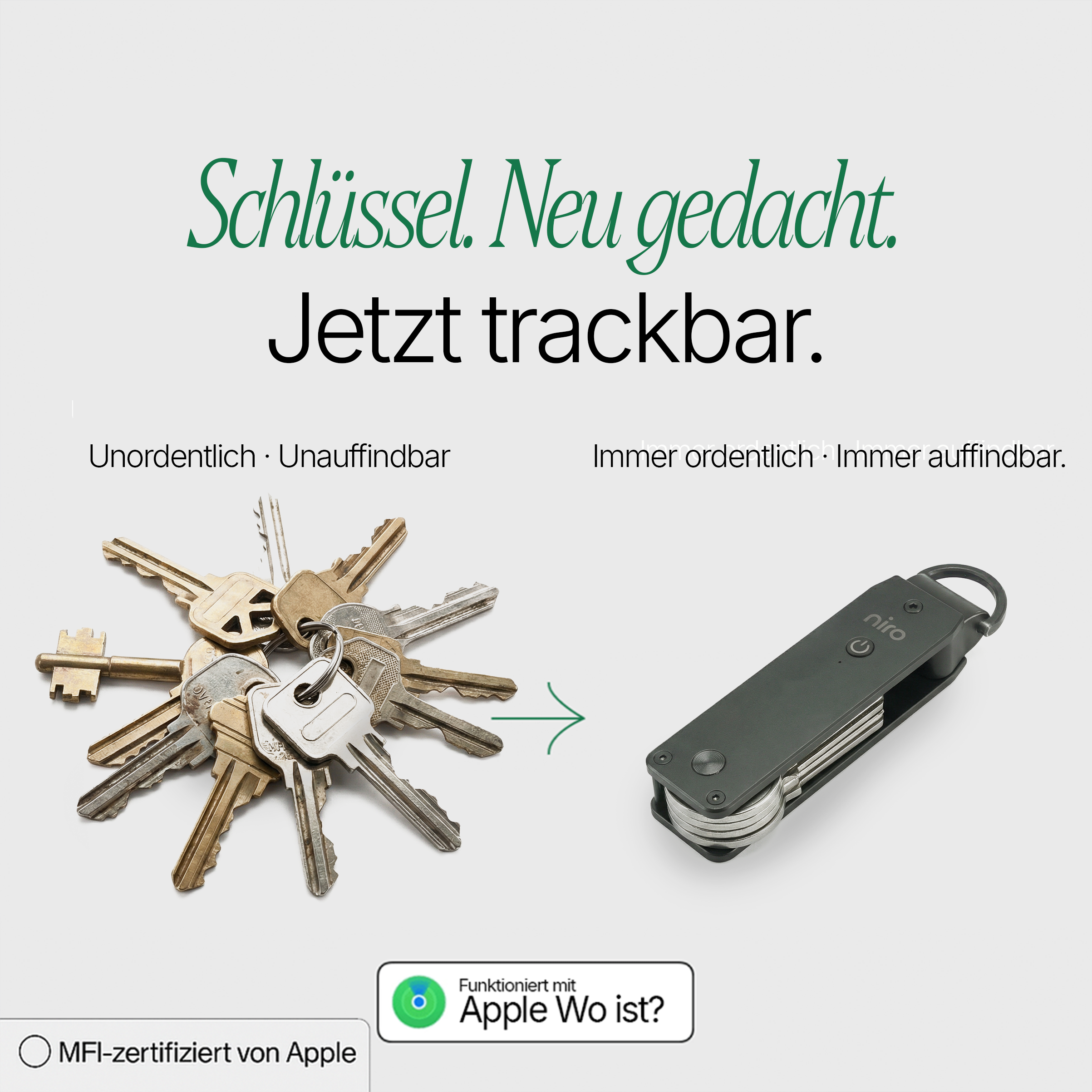 NIRO Tracking-Schlüsselorganizer